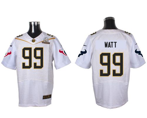 Nike Texans #99 J.J. Watt White 2016 Pro Bowl Men's Stitched NFL Elite Jersey